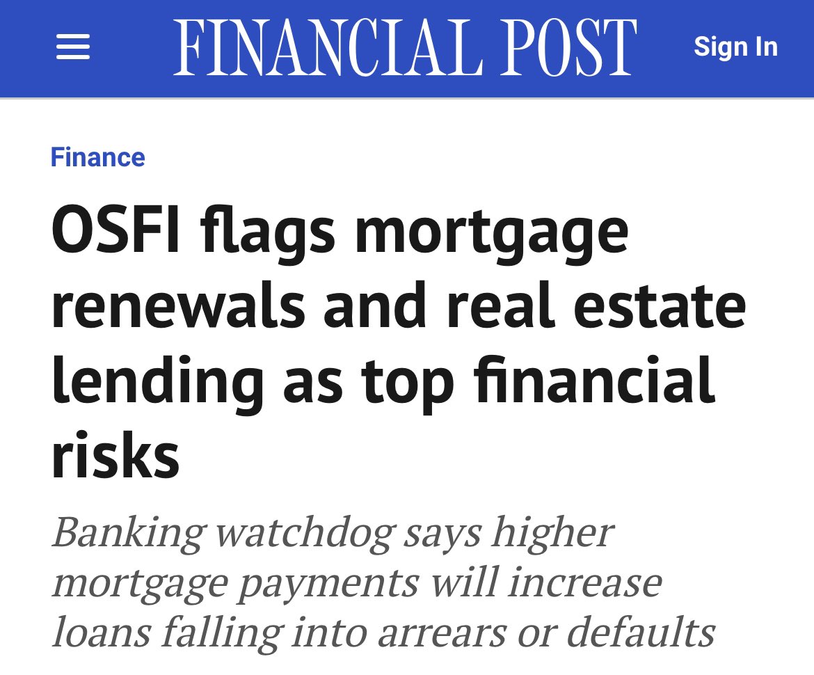 After nine years of this Liberal government. “OSFI said 76 per cent of the mortgages outstanding as of February 2024 will  be coming up for renewal by the end of 2026, and warned that Canadian homeowners renewing mortgages during this period could face a payment shock.”