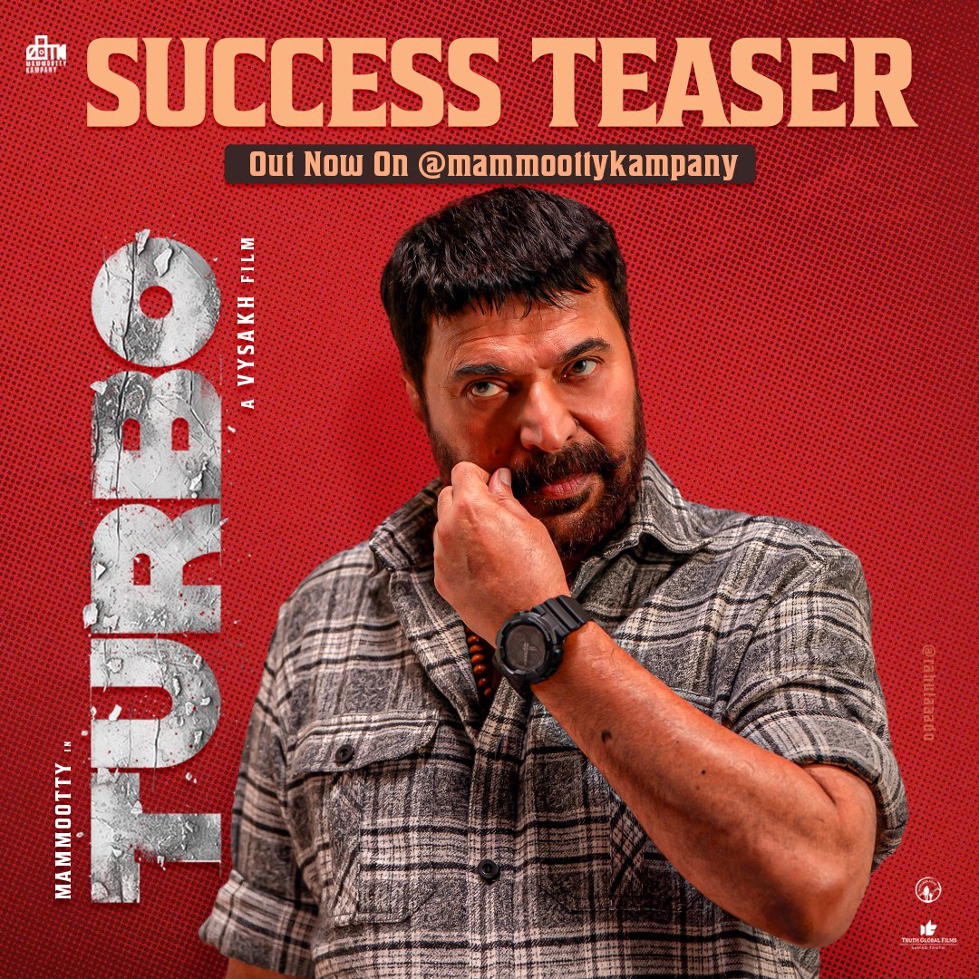 Here's a small surprise from us to celebrate #Turbo Jose smashing the box office worldwide 👊🏻🔥 Once Again Thank you each and everyone for the Love and Support 🙏🏻❤️ Youtube Link : youtu.be/0O49ZfNWE1o?si… #Mammootty #MammoottyKampany #TurboMovie @mammukka