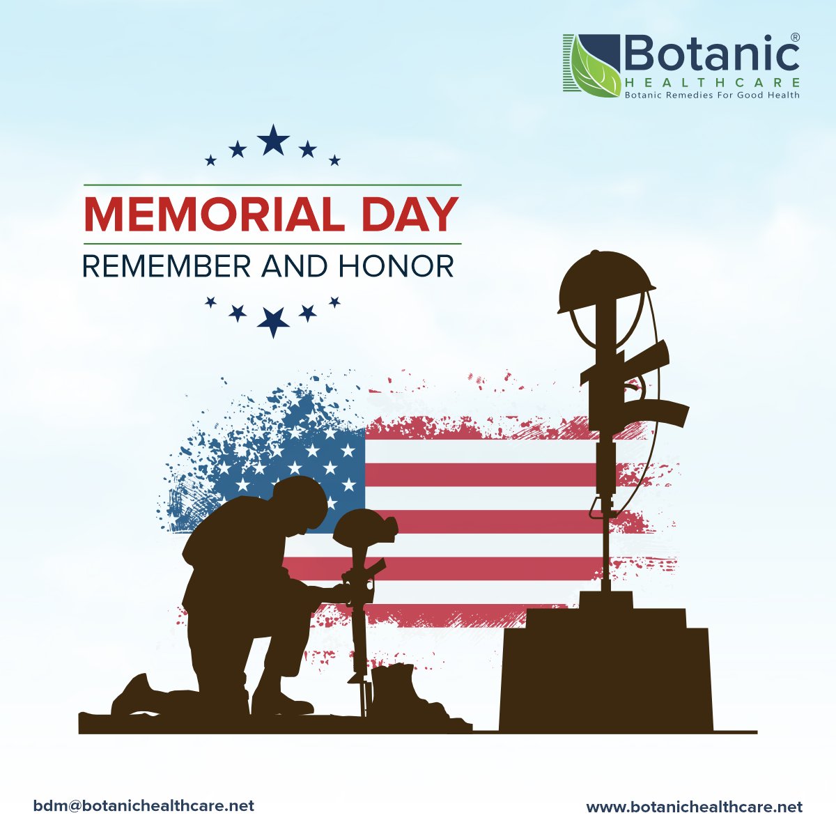 On this solemn day, we join together to honour the brave men and women who made the ultimate sacrifice to protect the freedoms. Their service & sacrifice will never be forgotten, Happy Memorial Day.
#MemorialDay #HonoringTheFallen #NeverForget #Botanichealthcare #herbalextracts