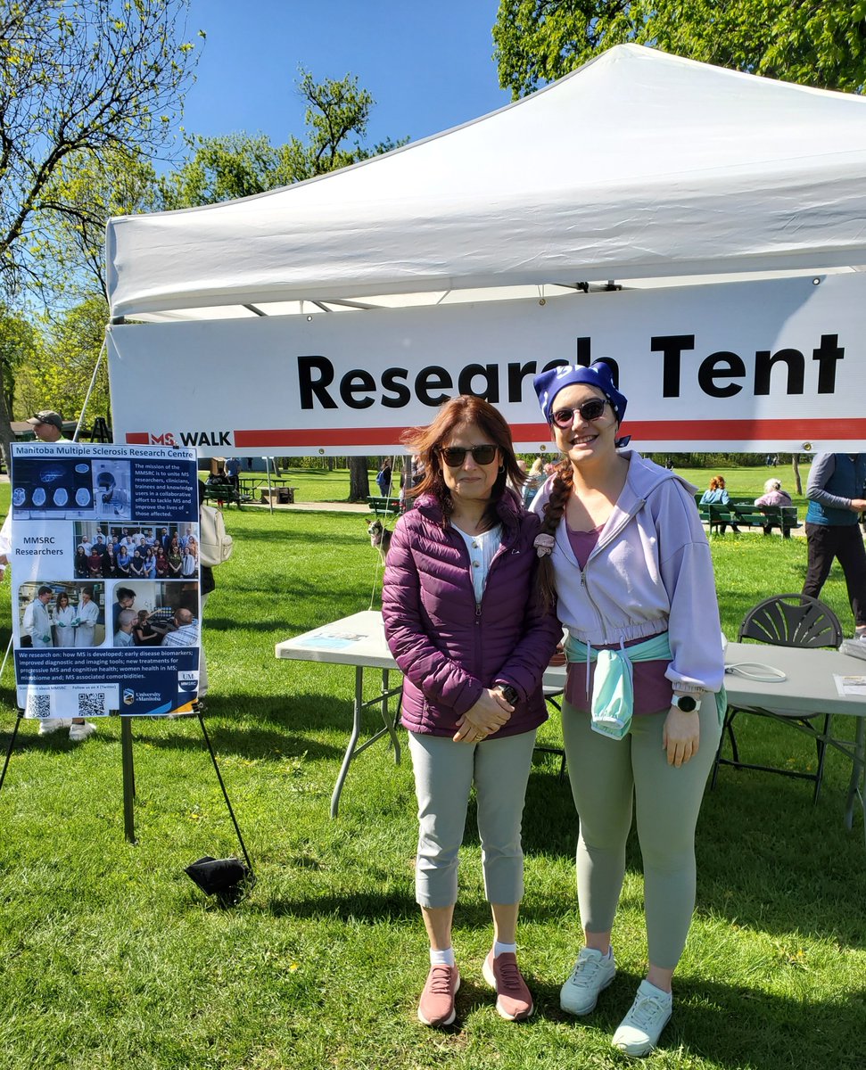 Such a big turnout at Winnipeg #MSWalk Our team @KarimiLab & @MB_MSResearch had great time speaking at the event and walking with #MultipleSclerosis community in support of @MSCanOfficial efforts in promoting MS research and care in Canada.  @KaarinaKowalec