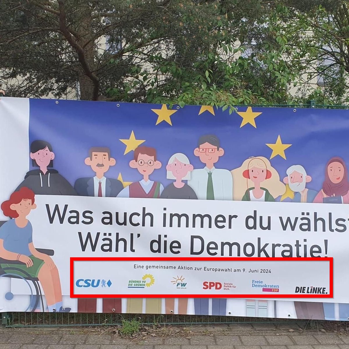 Gemeinsame Aktion zur Wahl - nannte man sowas nicht in Teilen Deutschlands mal 'Blockparteien'?🤔 via @janejane24