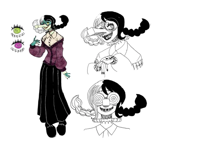 Friend wanted to draw my characters and I drew up some quick refs. :} 