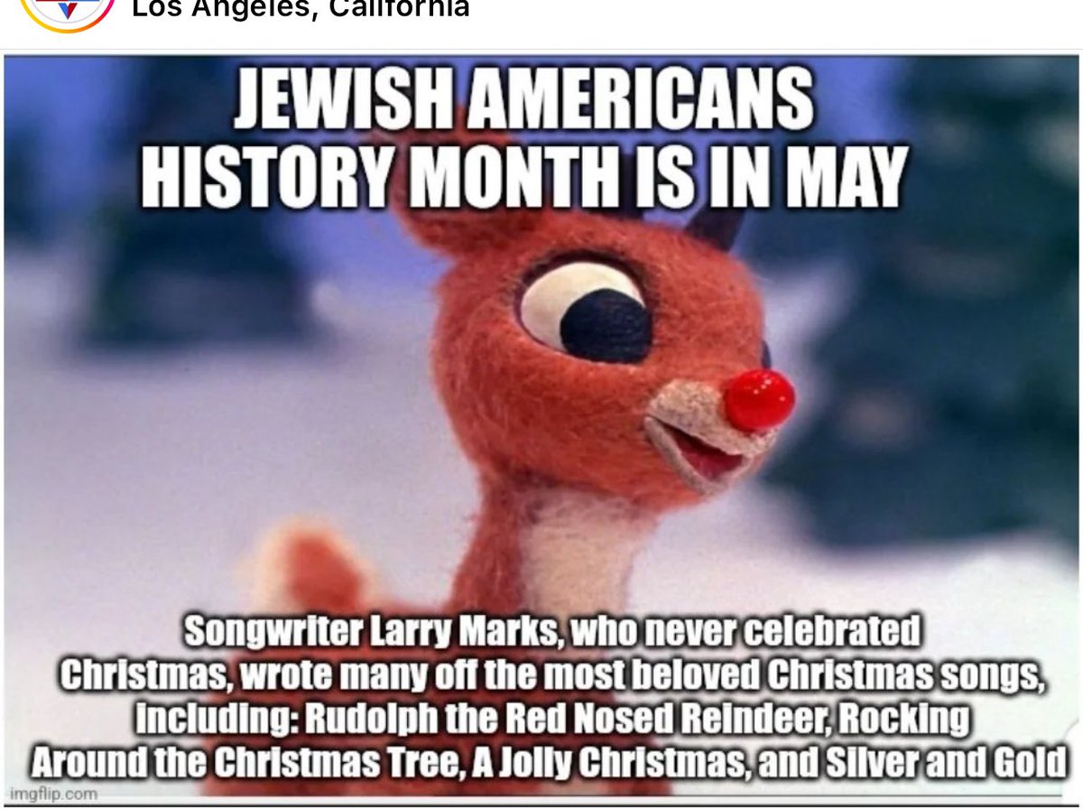 JewTLA's tweet photo. May is Jewish American Heritage Month, so why do we think about #Christmas? Because most of your favorite holiday songs were written by #Jews.  #JAHM #Israel https://t.co/uIjAFVrgJ6
