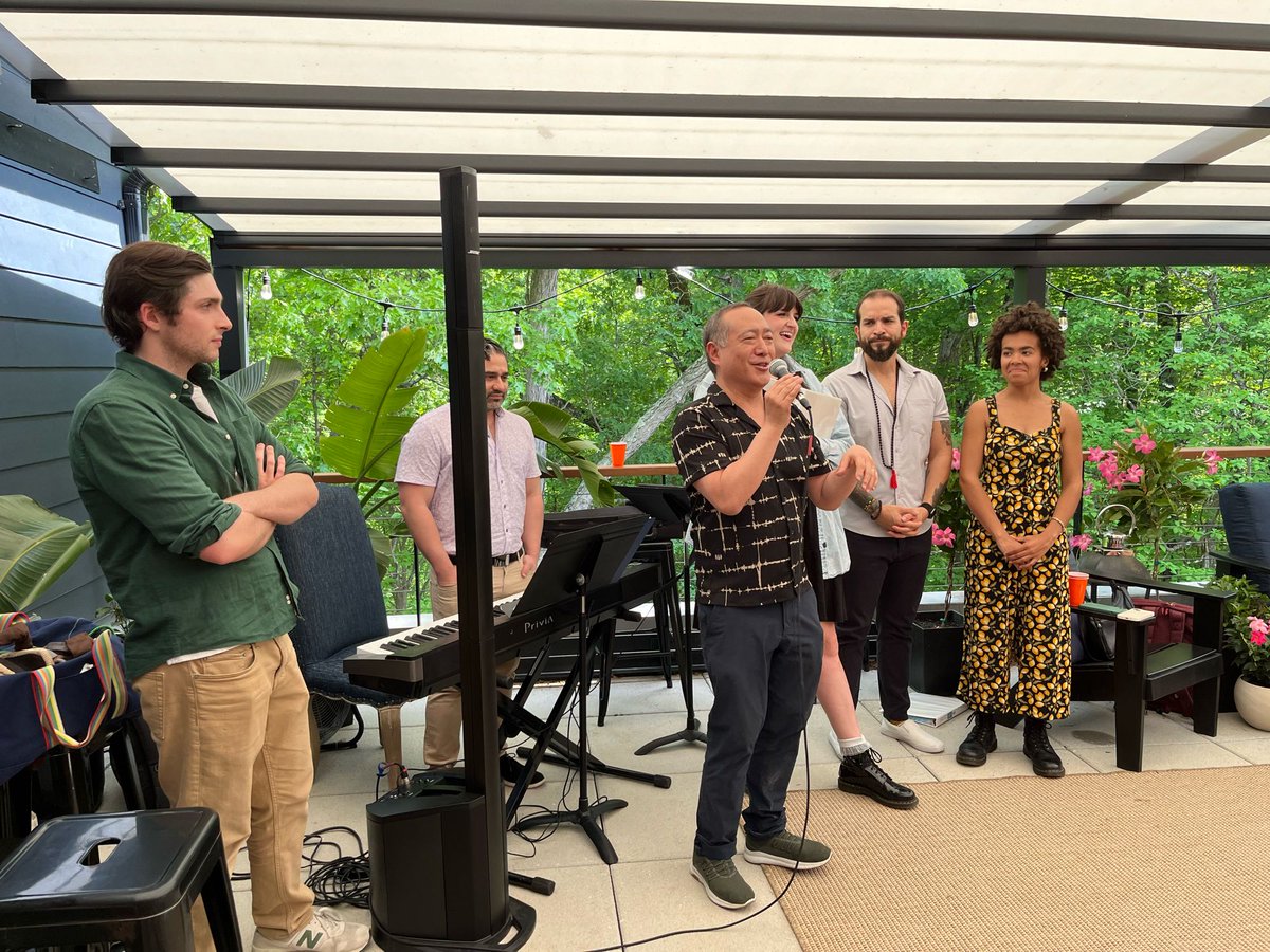 KafkaMusical's tweet photo. Our cast and creatives skittered to Saratoga Springs yesterday for a lovely gathering of Kafka-teers. We sang, we ate, and we crushed it.
.
.
.
.
.
.
.
#kafkamusical #kafkateers #edfringe #puppets #shadowplay #bugginout #summer2024 #theatre #musicals #NY https://t.co/GrqDUzT1nj