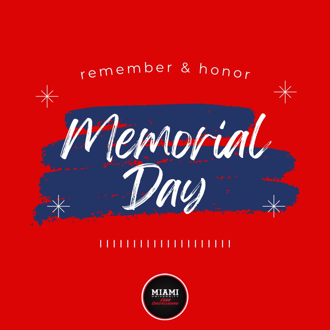 MiamiClubCheer's tweet photo. Honoring the brave today and every day. 🇺🇸 #MemorialDay https://t.co/LerR2Z6ejw