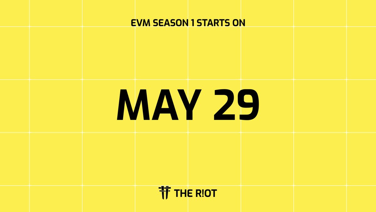 TheRiotNFT's tweet photo. 3/ 

Finally, the first EVM season will start this wednesday at 4pm UTC.

We'll shoot an update on this season rewards tomorrow and follow-up on the bridging and UI issuers in tickets to prepare for this battle! https://t.co/xSNhiYSkF8