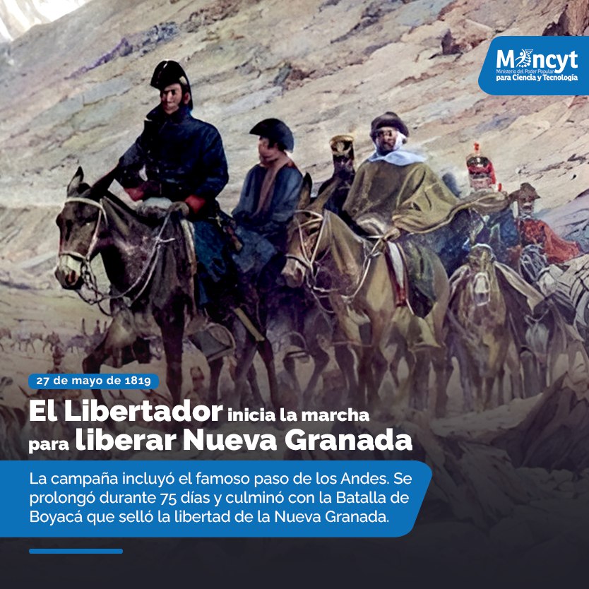 sandrita130482's tweet photo. #Efemérides | #27May El Libertador inicia la marcha para liberar Nueva Granada 🇻🇪

#LasCallesSonDelPueblo https://t.co/2R9tHx05xp