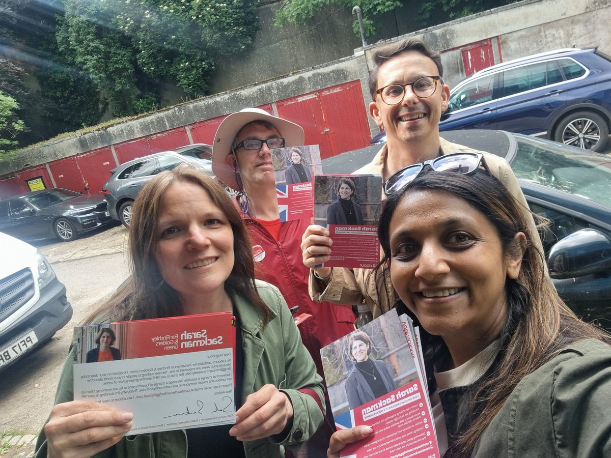 Second doorstep session in Finchley & Golders Green for the brilliant @sarahsackman!!! Fav quote - 'Sarah and Labour have got my vote. In fact all our votes here' 🌹🌹 Vote @UKLabour 4th July