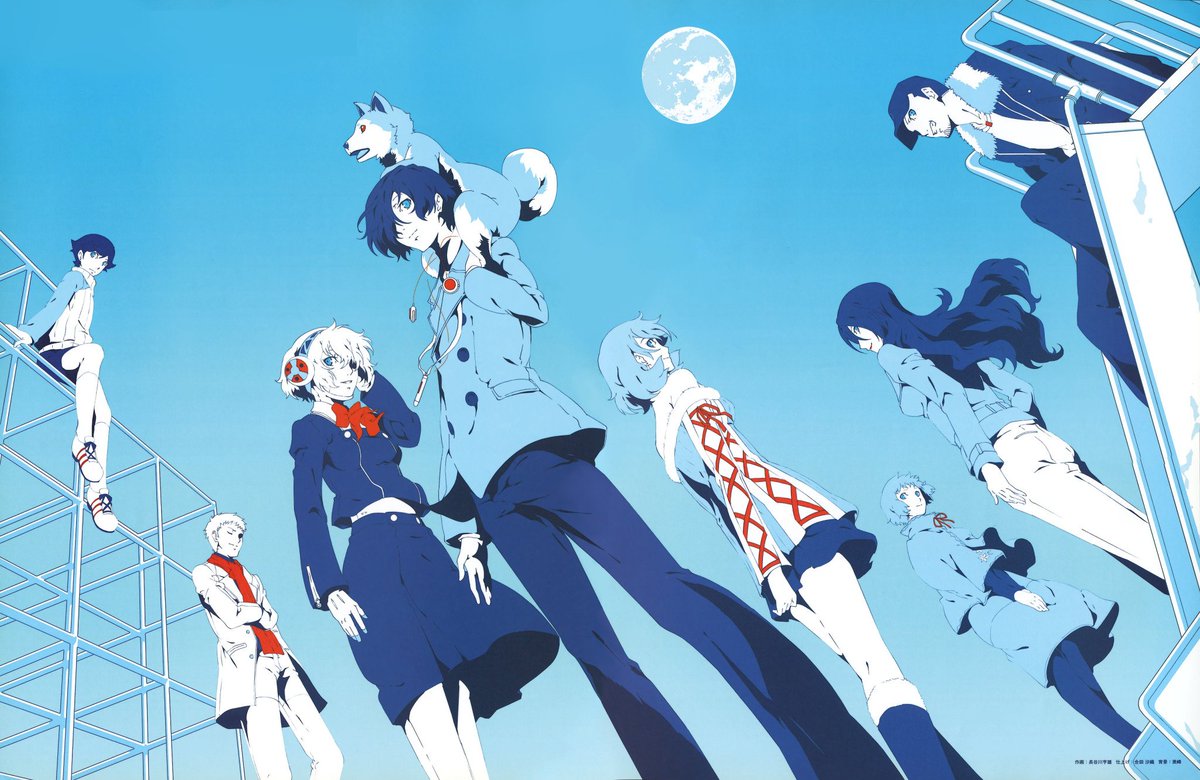 this persona 3 official art hits harder knowing yuki was going to adopt koromaru