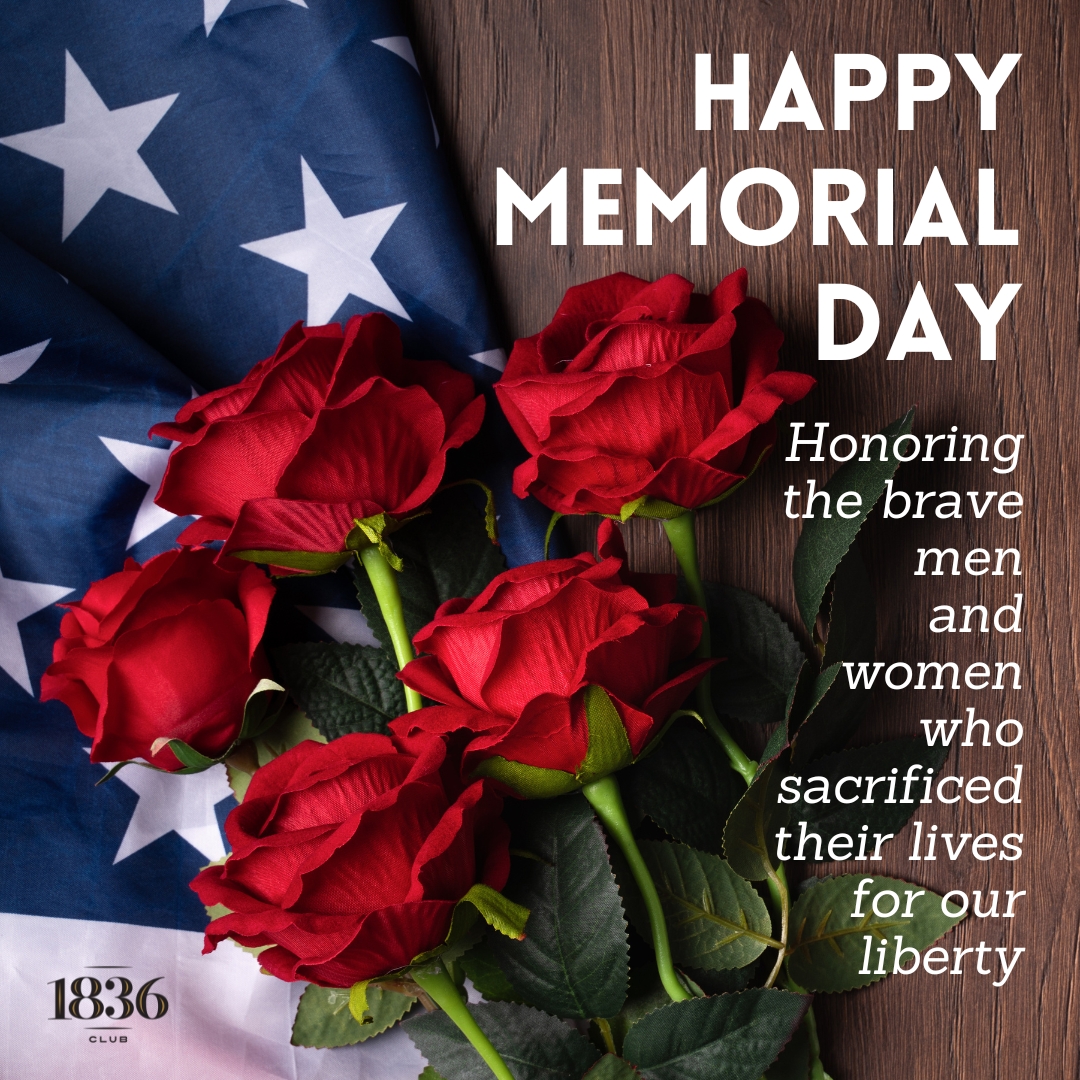 Members,

The Club is closed today in observance of Memorial Day. We look forward to you joining us tomorrow for our regular business hours.  Enjoy the holiday!