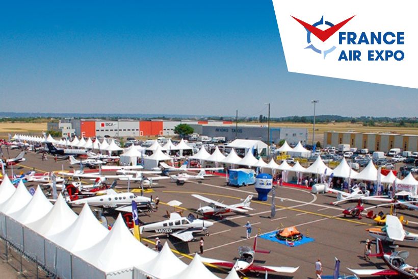 🛩️[SALON] Retrouvez-nous les 6,7 et 8 juin prochains au salon <a href="/franceairexpo/">FRANCE AIR EXPO</a> , le rendez-vous incontournable de l'aviation générale, sur l'aéroport de Lyon-Bron!
Réservation et achat de ticket uniquement en ligne : franceairexpo.com/visiter/