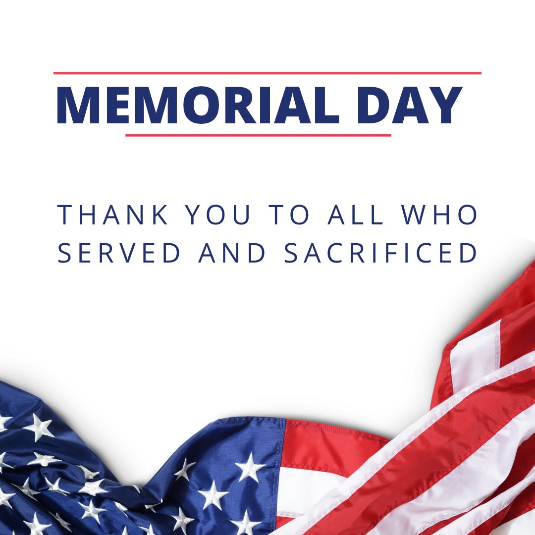 We honor and remember those who have served our country. Thank you for your courage and bravery. #MemorialDay