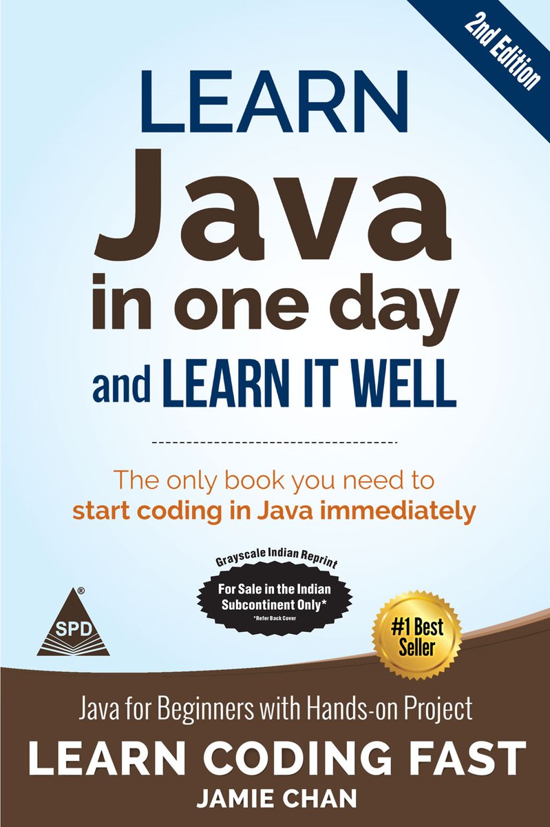 shroffpub's tweet photo. Indian Edition Releasing Soon!!!
Learn Java in One Day and Learn It Well (Grayscale Indian Edition)
By Jamie Chan 
Java for Beginners with Hands-on Project
Pre-order now 
https://t.co/vawV5gGWPx
#java #javaprogramming
#programming #learncodingfast
#shroffpublishers https://t.co/4pnWIHHzXa