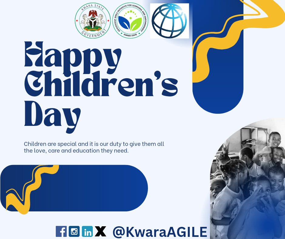 A beautiful day to appreciate the children and show them that they're loved and cherished. Happy  Children's Day! 🎉

#childrensday2024
#kwaraagile
#girlseducation
#kwaraeducation