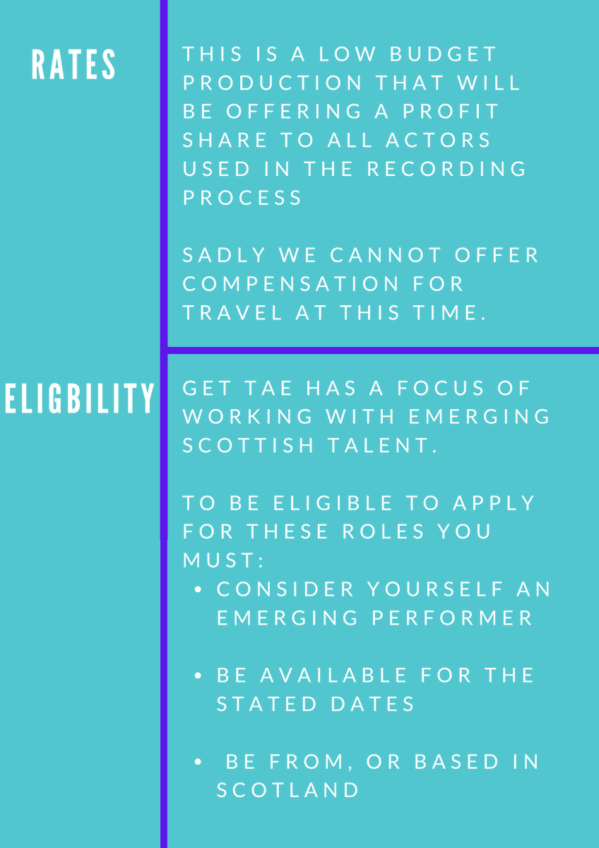 GetTaeArts's tweet photo. FRINGE AUDIO PLAY CASTING CALL

Casting for a new audio play for the 2024 Edinburgh Fringe.

Please find roles for casting below.🧵

gettaecollective@gmail.com https://t.co/H4X7vG8E8C