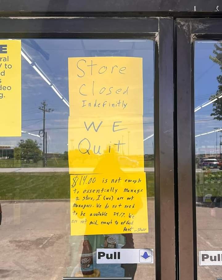 Boomers: if you don't like the job, quit.

Service employees: Bet.

Boomers: Nobody wants to work anymore!