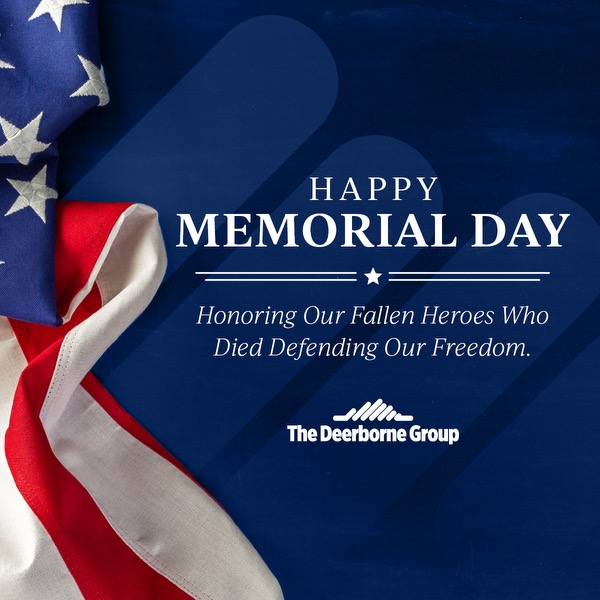 The Deerborne Group would like to acknowledge all the men and women in uniform who made the ultimate sacrifice while in the service of this great country and say thank you! And to the Gold Star families, God bless you. Happy Memorial Day! #memorialday2024 #veterans