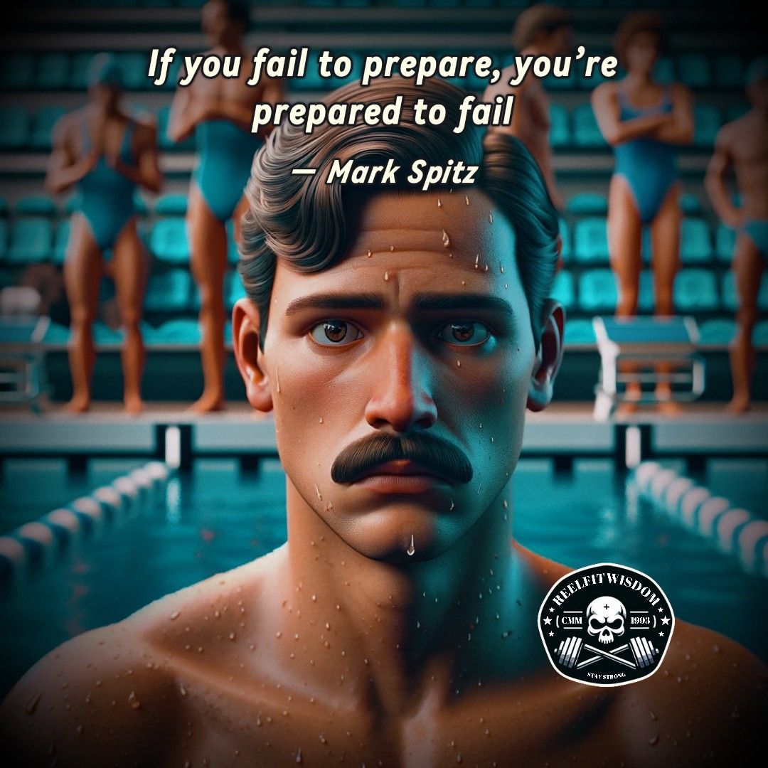 ReelFitWisdom's tweet photo. If you fail to prepare, you're prepared to fail. — Mark Spitz 🏊‍♂️ Plan ahead and set yourself up for success! #Motivation #Preparation #Success #MarkSpitz #Inspiration https://t.co/sl3NtqXPYQ