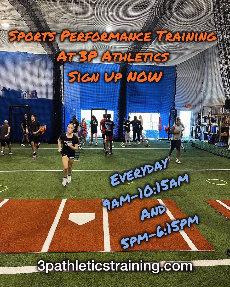 3Pathletics's tweet image. Sports Performance Training Enhances athletes:

- Speed
- Explosiveness
- Power
- Agility
- Run Mechanics
- Injury Prevention
- Landing and Jumping Mechanics

Register here: 3pathleticstraining.com

#3pathletics #3pathleticstraining #sports #performance #training #fitness
