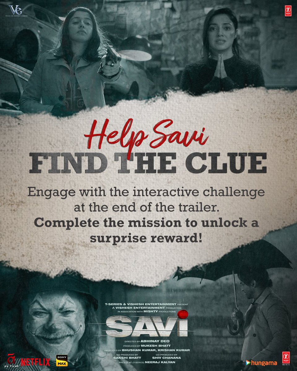 Ready to play detective? Watch Savi's trailer and then take on the interactive challenge to help crack the case. Don't miss out on the surprise waiting for you at the end! #SaviTrailer out now! bit.ly/Savi_OfficialT… #Savi in cinemas 31st May, 2024 @AnilKapoor