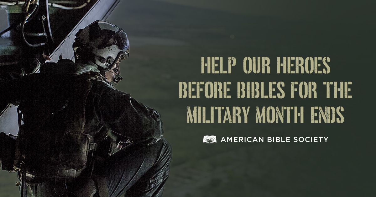All month long we’ve celebrated Bibles for the Military Month. But only 4 days are left! Help share God’s Word with Service Members and Veterans who are suffering invisible wounds. Every $5 will help provide the Bible to touch the heart of a hero in need: buff.ly/3wdKr0U