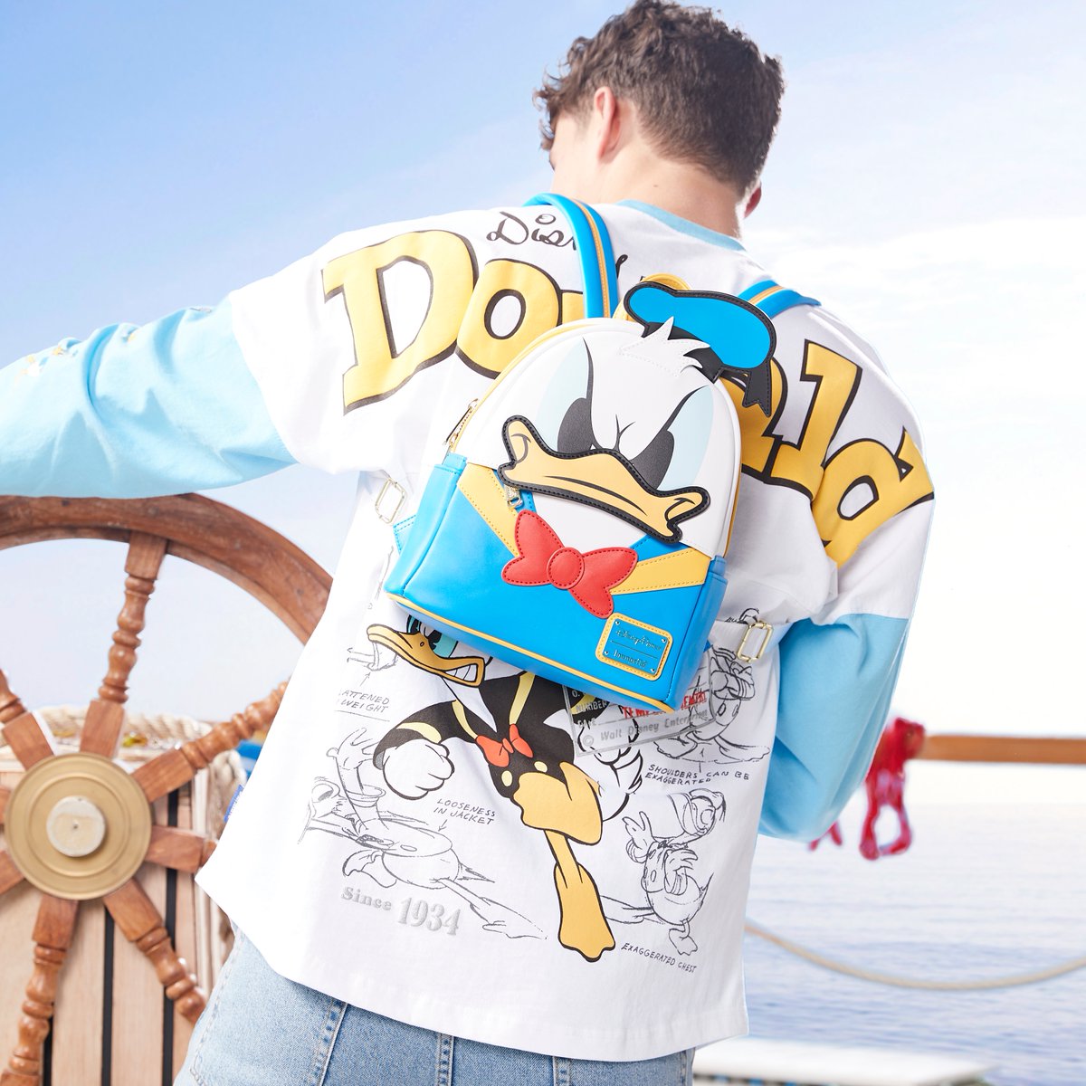 UV Change Donald Duck Loungefly backpack Ahoy! ? We main image 3