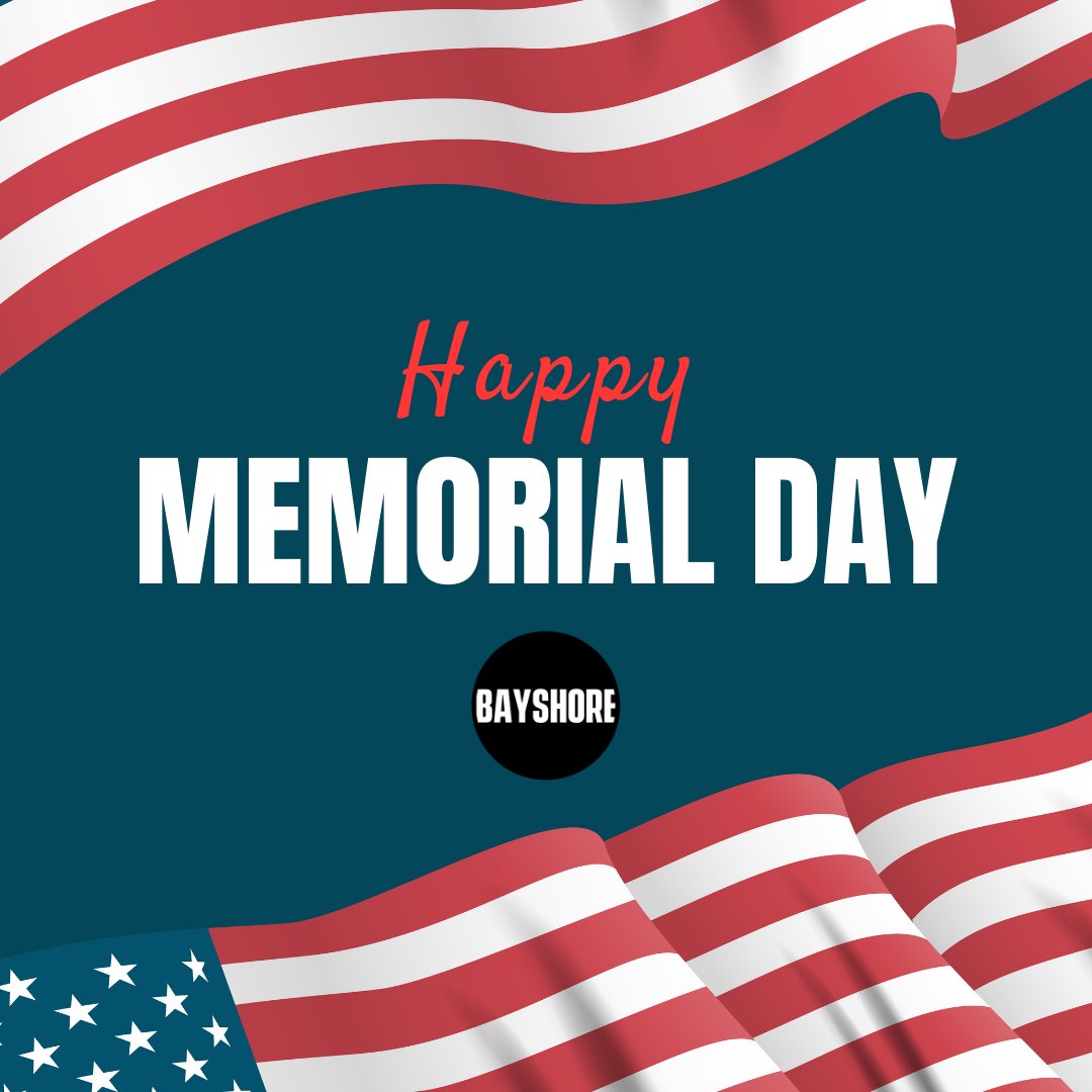 Happy Memorial Day! Thank you to all who serve our country. #thebayshorelife #memorialday
