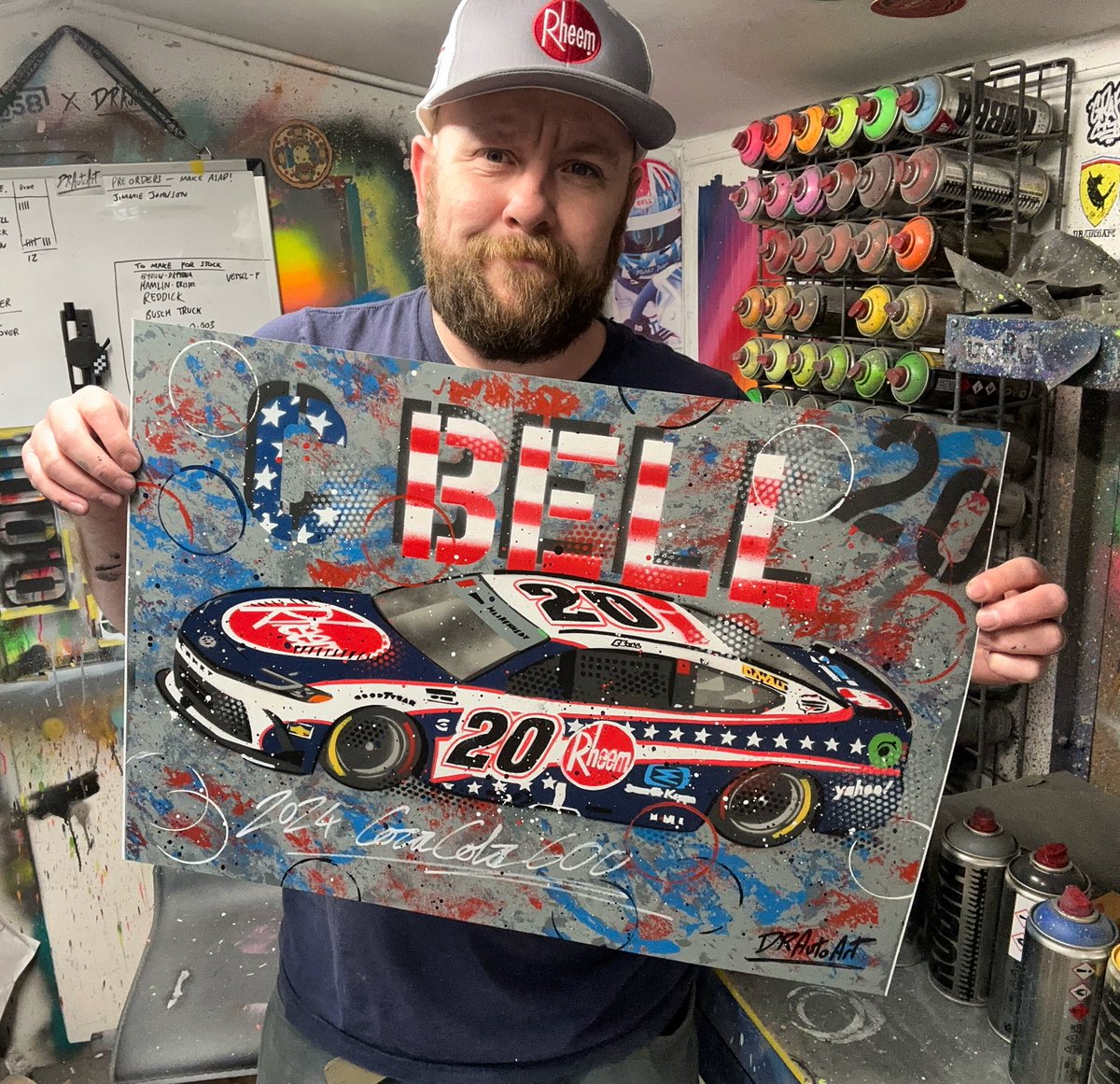 @CBellRacing @rheemracing Congrats on the win, Christopher! Would love to get this victory painting to the Kennedy family. Could you help make this happen? 🙌🏻