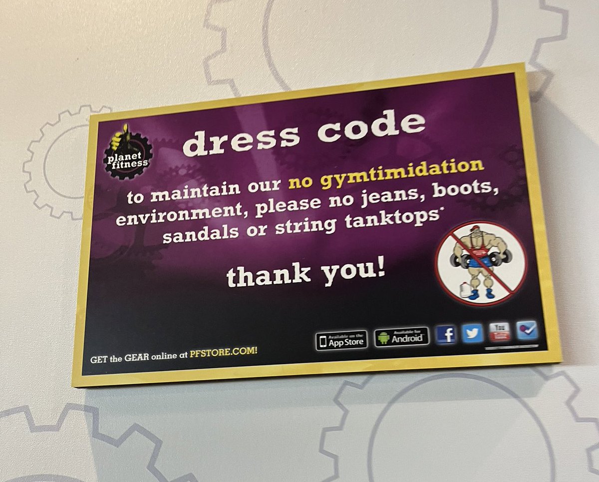 Planet Fitness’ dress code for “no gymtimidation” says no jeans, boots, or sandals. But grown men walking around n*ked, exposing their junk in front of terrified women and girls in the women’s locker room is totally cool. As long as they’re not wearing jeans! Make it make