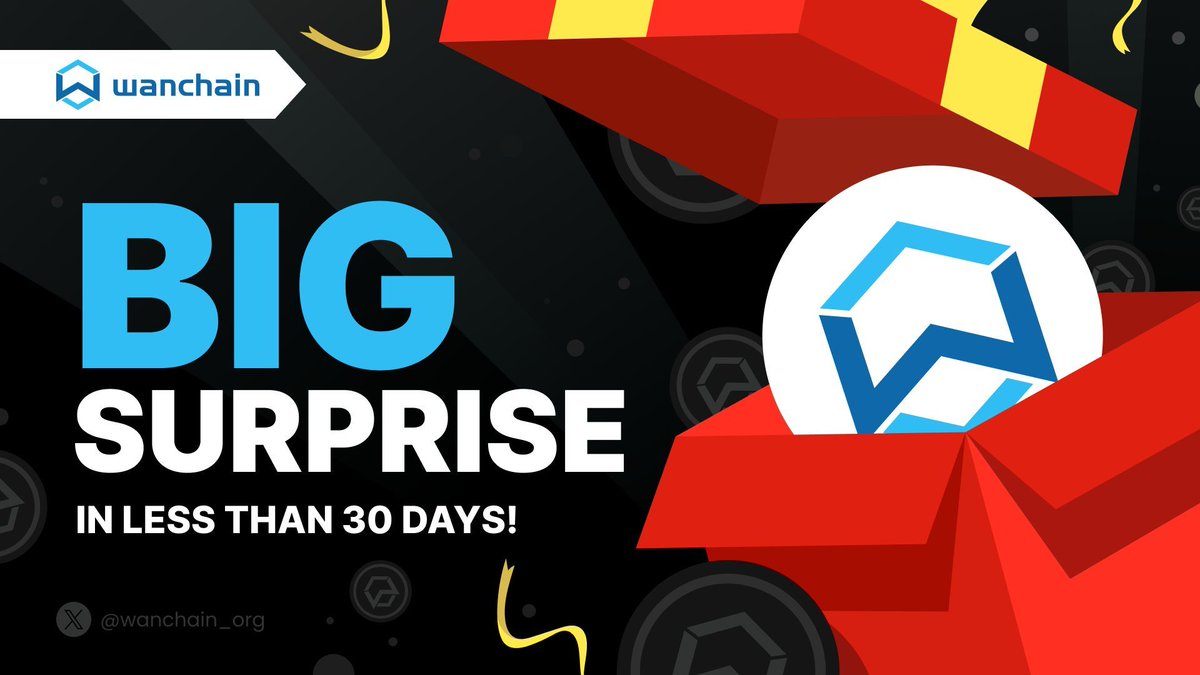 🎁 A big surprise coming in less then 30 days! This new development will unify the success of #Wanchain Bridge, $WAN token and Wanchain's L1 #Blockchain. Can you guess what it is? 👇