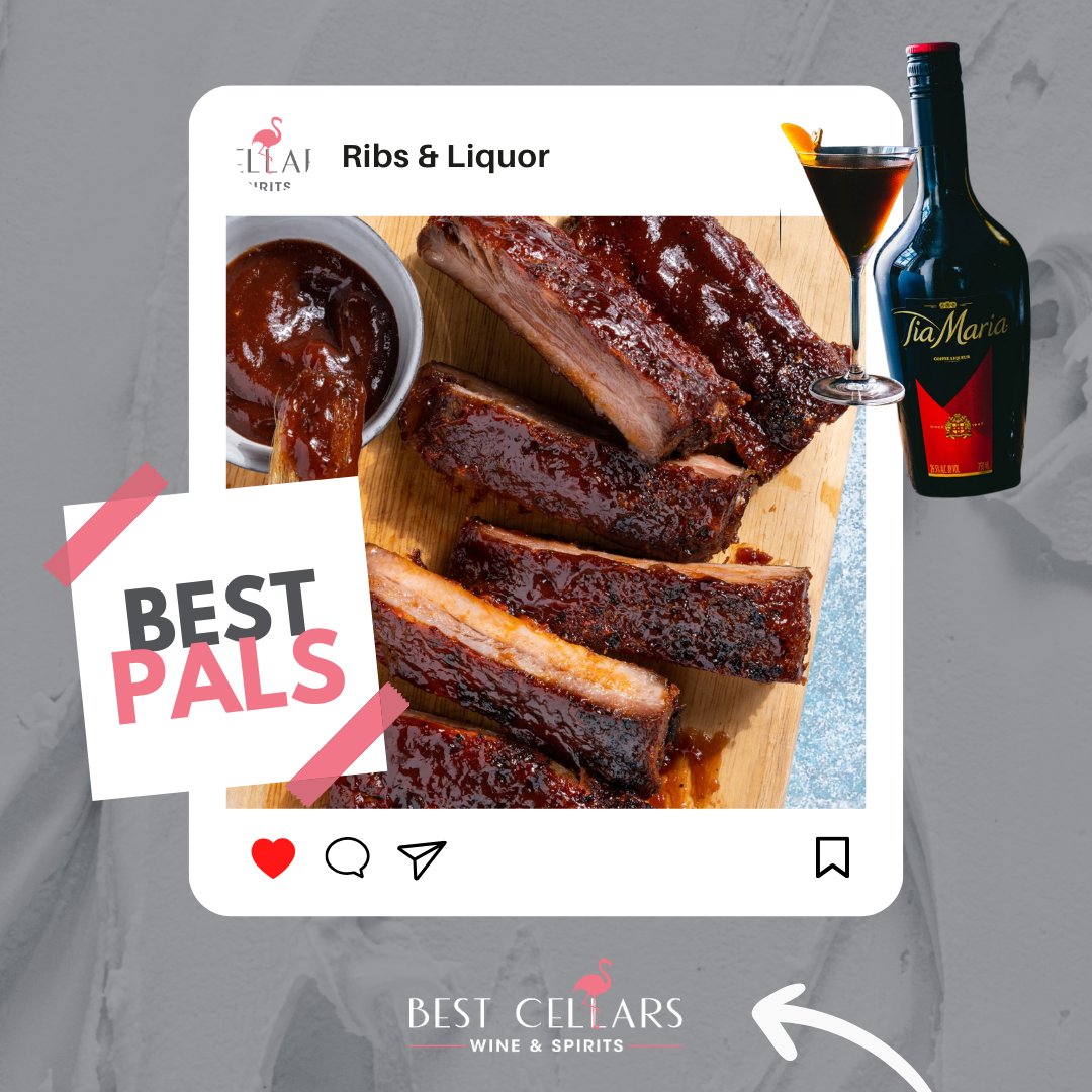 BestCellarsBon's tweet photo. 🔥 Ready to elevate your BBQ game? 🔥 Indulge in the perfect pairing of succulent ribs and the rich, smooth flavor of Tia Maria liqueur. Get your bottle of Tia Maria at Best Cellars Bonaire today! 🛒 #BestCellarsBonaire #TiaMaria #RibsAndLiquor #PerfectPairing #Bonaire https://t.co/yWTCkVoiiG