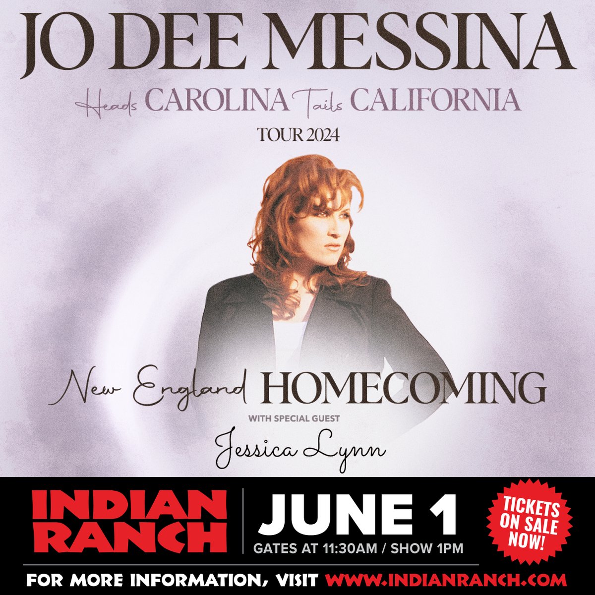 DON'T MISS OUT!

Country singer Jo Dee Messina hits the Indian Ranch stage this Saturday, June 1st for her New England Homecoming🎤 Will we see you there? Buy tickets now at indianranch.com🎫
·
·
#jodeemessina #country #music #concert #show #entertainment #indianranch
