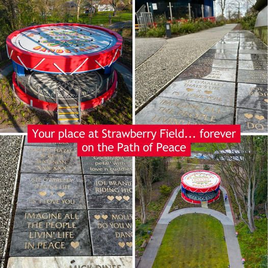 Don't miss your chance to have your own personalised engraved stone placed at Strawberry Field’s 'Path of Peace'. Leave your message of peace and love: store.strawberryfieldliverpool.com/1-50-999-99-99…