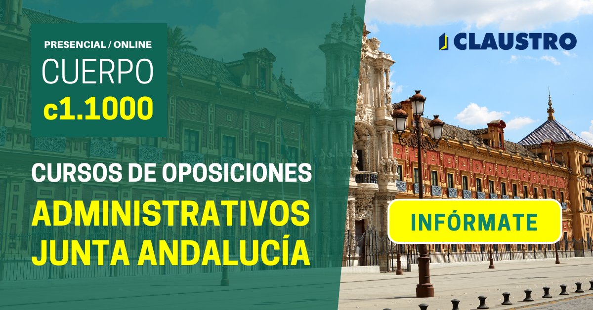 💻 ¿Quieres prepararte desde casa las #oposiciones de #Administrativos de la Junta de #Andalucía? Ofrecemos curso online dirigido por funcionarios en activo, materiales actualizados y metodología dirigida a conseguir plaza de funcionario! 👉 i.mtr.cool/szclgsnvoc
#empleopúblico