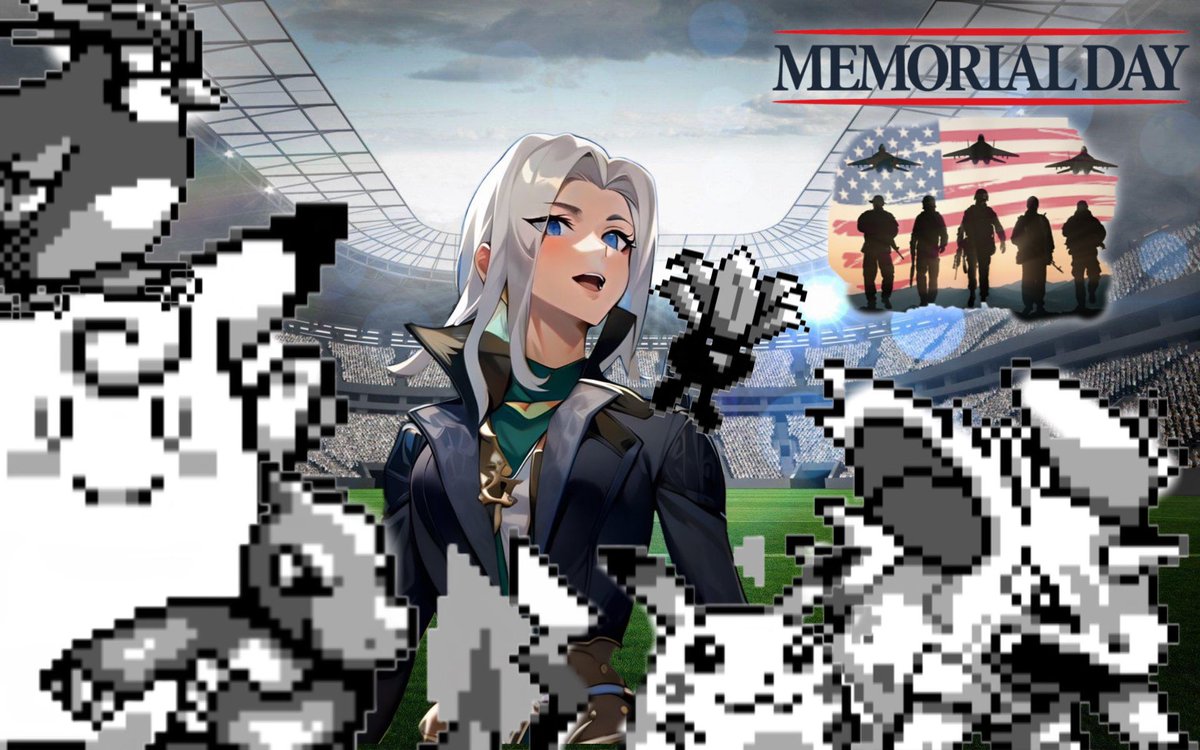 Celebrating #MemorialDay - Being grateful to live and honor those who made the ultimate sacrifice 🔥

Been Playin #Pokémon Red as of, so the team shows support 🤣🇺🇸🫡 
#Aq3d