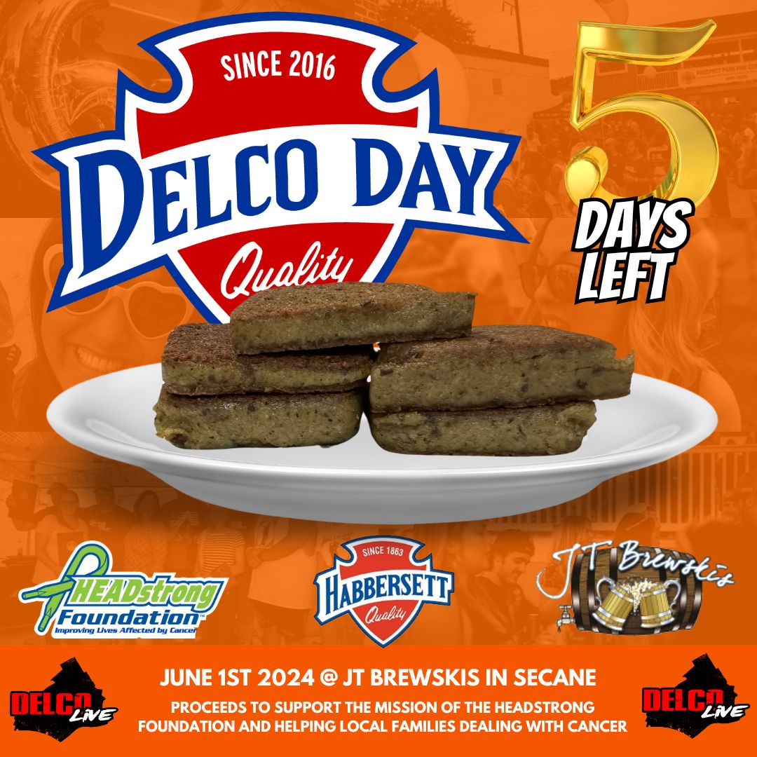 delco_live's tweet photo. 5 DAYS! 5 DAYS! 5 DAYS! Until #DelcoDay 9. #Delco clear your calendar for Saturdee. Thanks to Visit Delco for being the first to donate.
Delco Day 9 - June 1st - 2 pm - @jtbrewskis - $6.10 at the door - Sponsored by @Habbersett1 - all for the benefit of the @HEADstrongFnd https://t.co/Yv2hWMX3fK