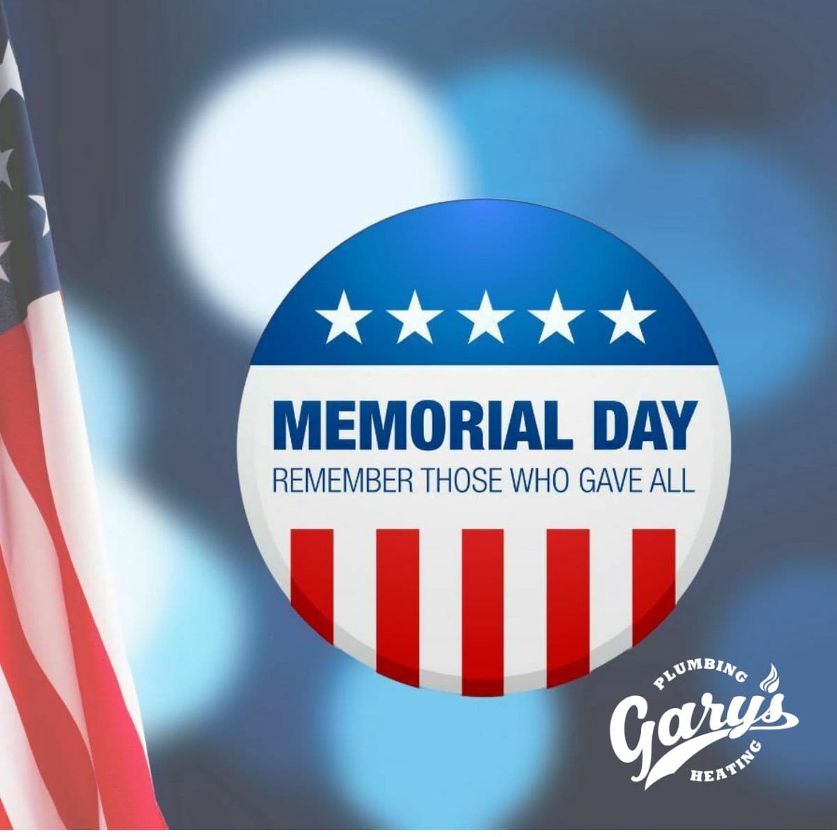 Honoring heroes this Memorial Day! Gary's Plumbing & Heating pays tribute to those who served. Enjoy your worry-free holiday with our no-extra-charge emergency plumbing services. garys.plumbing #MemorialDay #EmergencyPlumbing