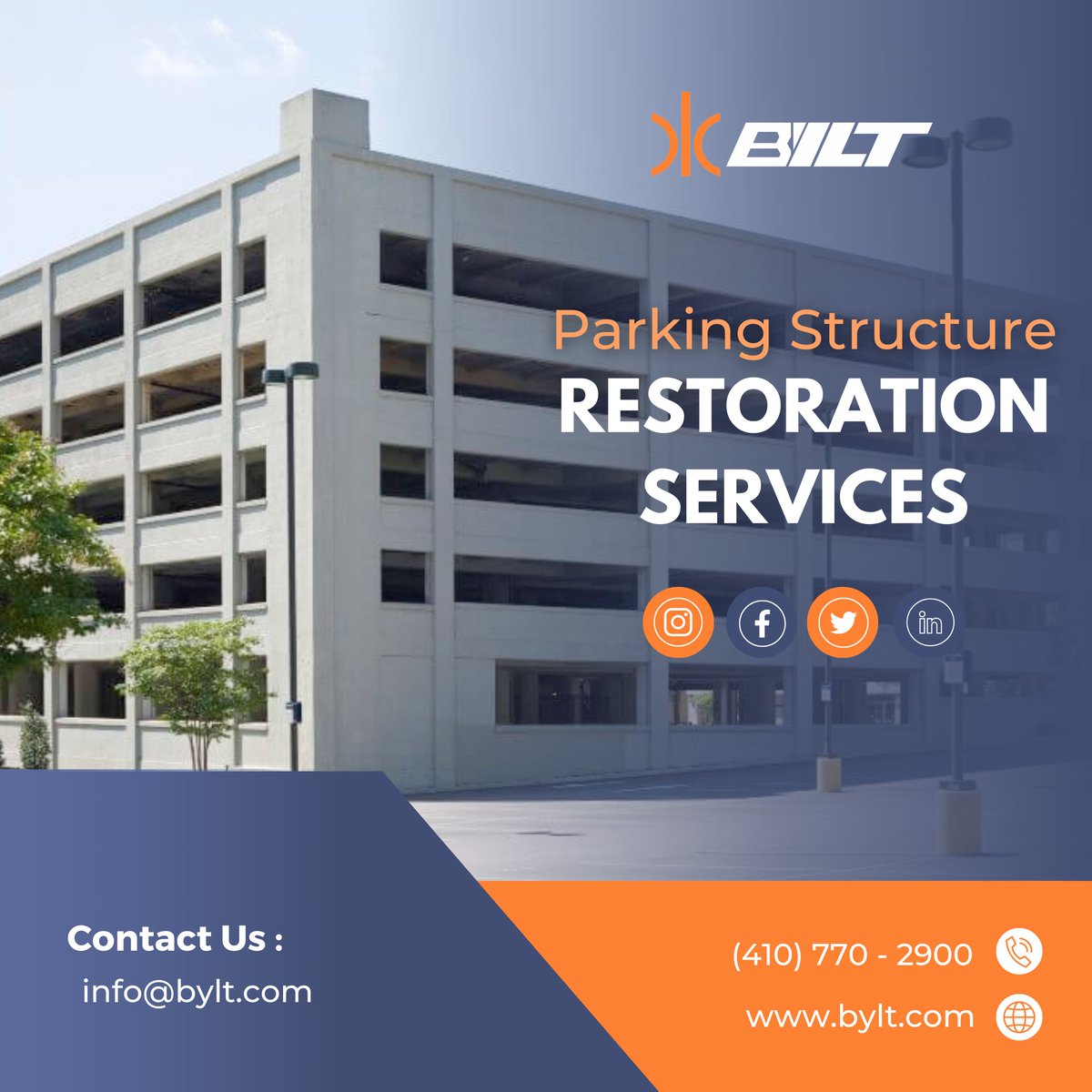 TheRealBylt's tweet image. Trust BYLT to bring your parking spaces back to peak condition. Expert restoration for a smoother, safer park. #BYLTRestoration #SecureStructures #ParkingSolutions #RestorationExperts #SafeAndSoundParking #BYLTParkingRestoration