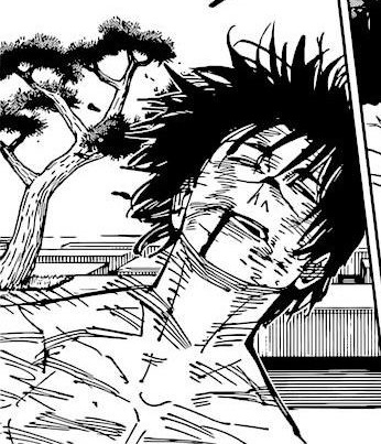 choso1girl's tweet photo. when this choso gets animated i know for sure that choso nation will go feral because look at his face, hair down, shirtless, fighting, bleeding, crying going through it all https://t.co/UmBoP3udDl