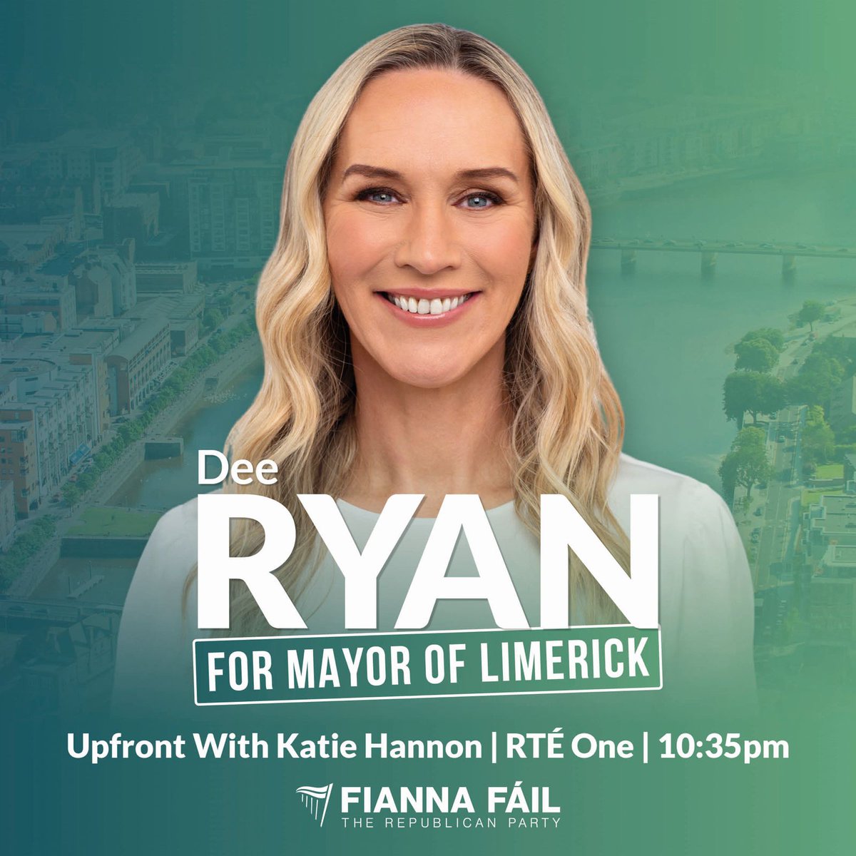 Tune in to the Limerick Directly Elected Mayor debate tonight from 10.35pm and join the conversation #RTEUpfront. @deecorbettryan