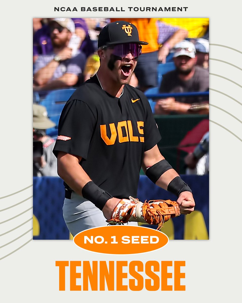 THE VOLS ARE THE NO. 1 OVERALL SEED 🍊 @vol_baseball