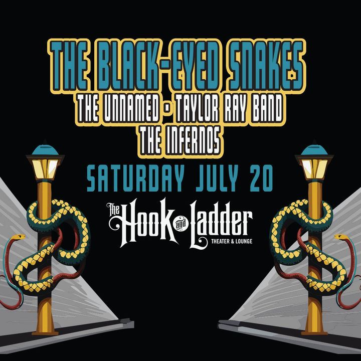 Tickets On-Sale NOW! Black-eyed Snakes with special guests: The Unnamed, Taylor Ray Band, the Infernos Band on Saturday, July 20 -- BUY TICKETS ->> Black-eyed-Snakes.eventbrite.com -- #thehookmpls #minneapolis #minnesota #mnmusic #minneapolismusic #rockandroll #rock #blackeyedsnakes