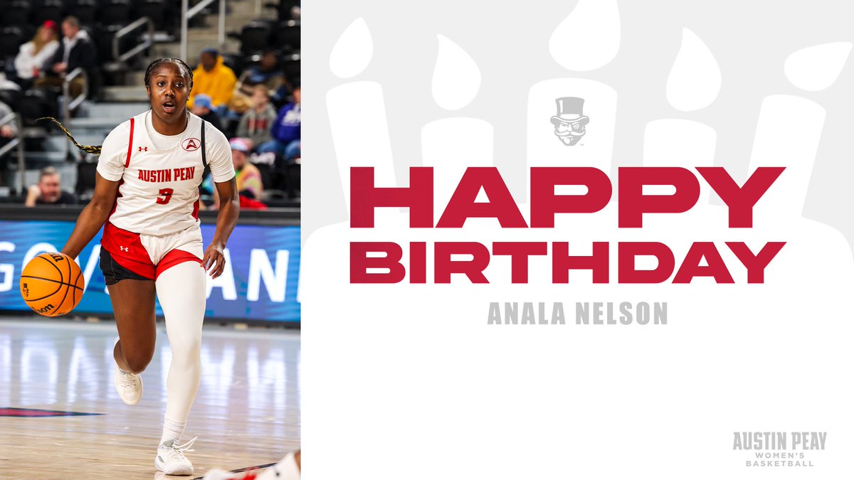 Austin Peay Women's Basketball (@govswbb) on Twitter photo Join us in wishing Anala Nelson a very πππππ¨ πππ‘π£ππππ¨!! Have the best day <a href="/AnalaNelson2022/">Anala Nelson</a> ππ₯³
#ItsTime | #LetsGoPeay Join us in wishing Anala Nelson a very πππππ¨ πππ‘π£ππππ¨!! Have the best day <a href="/AnalaNelson2022/">Anala Nelson</a> ππ₯³
#ItsTime | #LetsGoPeay