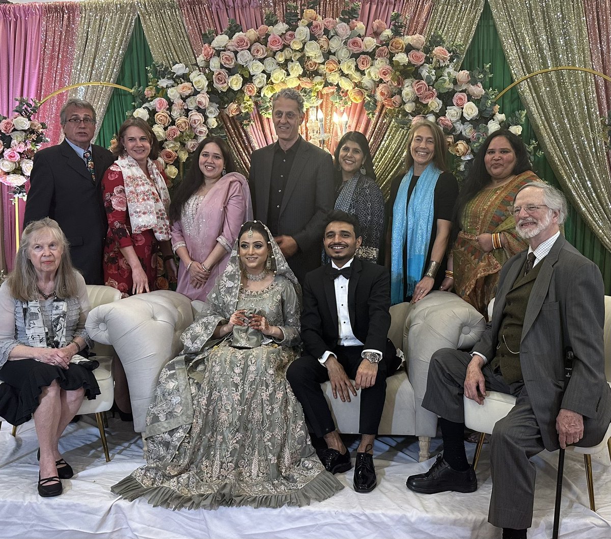 So happy to celebrate the wedding of @HaubEnviroLaw SJD Dr. Umair Saleem and Sadaf Bilal Ansari with colleagues @SmitaNarula and Nick Robinson and former students @AlampurRevathi and @rajanirj9. Congratulations!