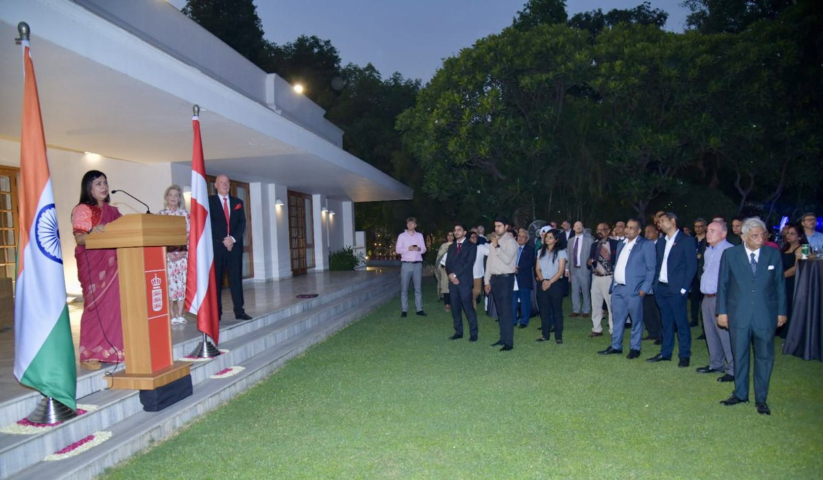Delighted to attend the National Day Reception of Denmark. As we commemorate 75 years of our diplomatic relations, we wish to further deepen our bilateral and multilateral cooperation.