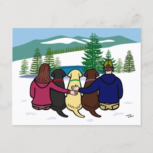 HappyLabradors's tweet photo. Three Labradors and Parents Winter View Brown Postcard #labrador, #retriever, #labrador #parents, #labrador #Postcard https://t.co/alBFpXJzMO #Father'sDay #labdad #labradordad https://t.co/CbphEn7VtE