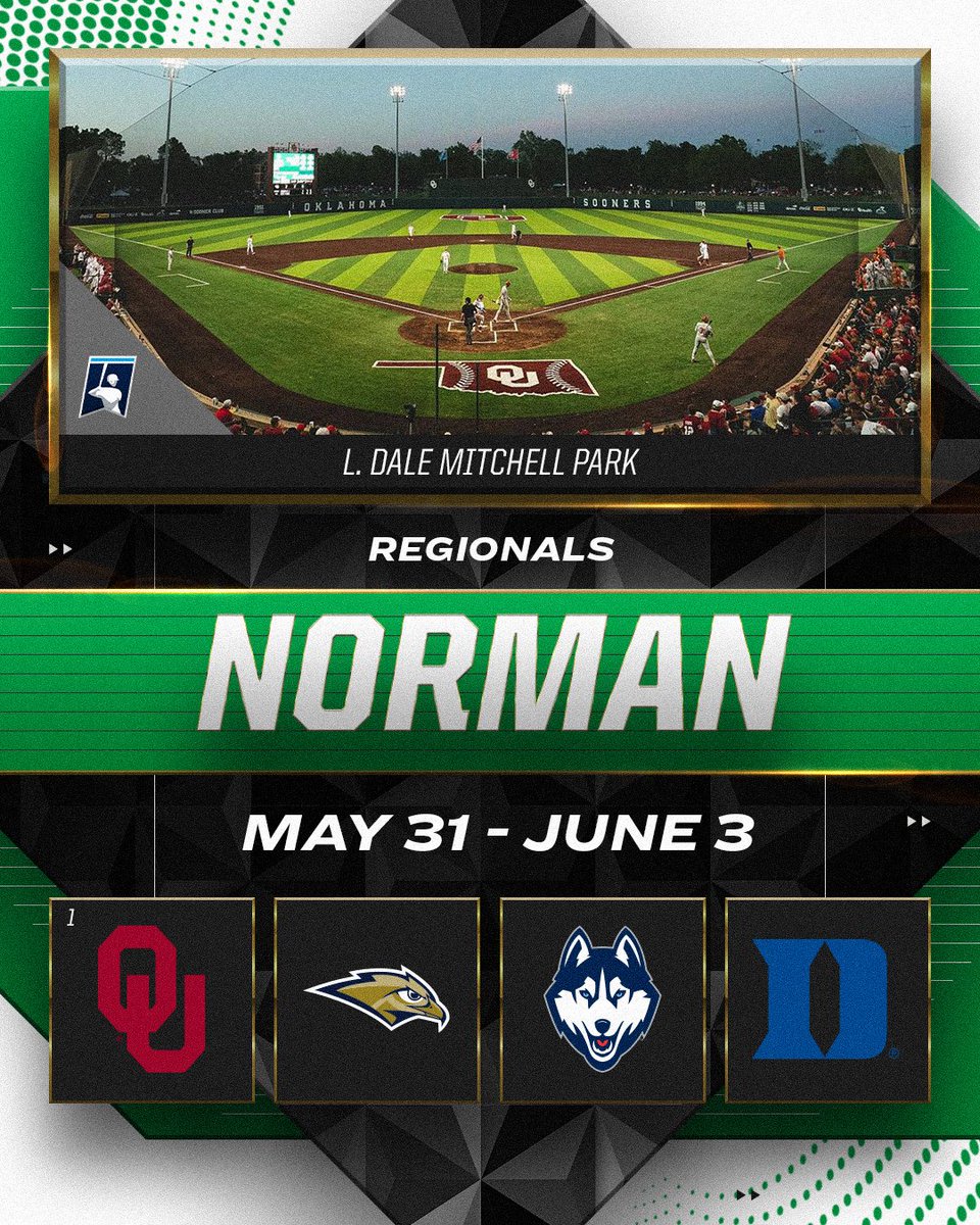 NCAA Baseball (@ncaabaseball) on Twitter photo Norman Regional
(9) <a href="/OU_Baseball/">Oklahoma Baseball</a>
<a href="/ORUBaseball/">ORU Baseball</a>
<a href="/UConnBSB/">UConn Baseball</a>
<a href="/DukeBASE/">Duke Baseball</a>
#RoadToOmaha Norman Regional
(9) <a href="/OU_Baseball/">Oklahoma Baseball</a>
<a href="/ORUBaseball/">ORU Baseball</a>
<a href="/UConnBSB/">UConn Baseball</a>
<a href="/DukeBASE/">Duke Baseball</a>
#RoadToOmaha