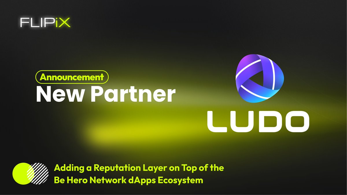 We're proud to announce the collaboration with @LudoHQ!

Ludo ranks are now live on @FLIPiXio NFT Marketplace, adding a reputation layer on top of our services. 

Users can use Ludo X Chrome extension to see the Ludo ranks reputation.
Start using Ludo and be eligible for some