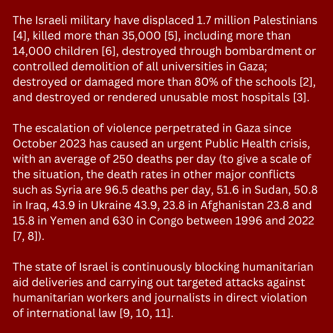 werbliben's tweet photo. Statement by employees of the Dept. of Public Health at the University of Copenhagen. We condemn the genocide of the Palestinian people. We support Students Against Occupation @PalestineUCPH. We ask the University leadership to engage in open dialogue with us.🧵(1/5) https://t.co/wRGyXIXKgQ