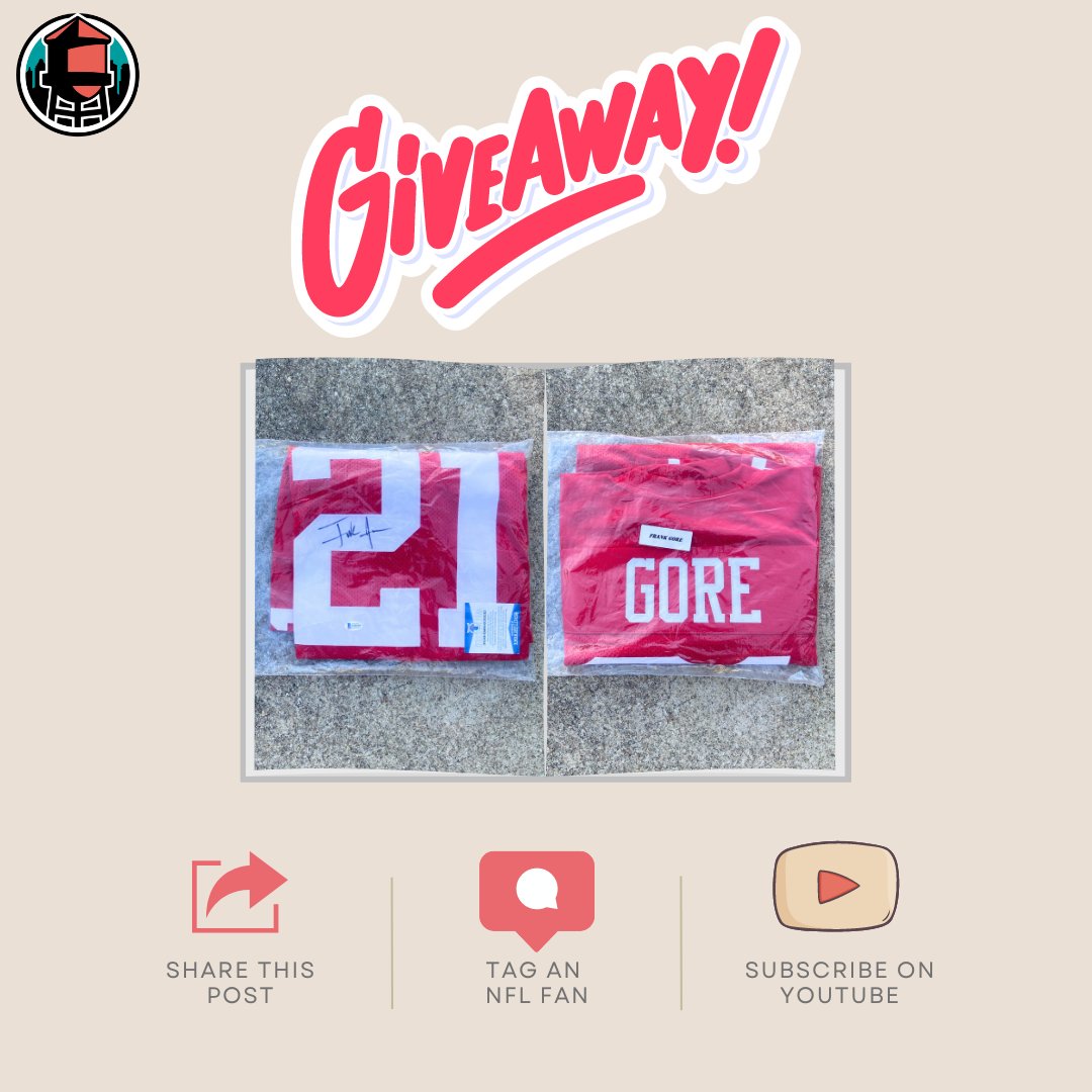 Memorial Day Giveaway! 🎁🏈 Enter for a chance to win an autographed Frank Gore San Francisco 49ers jersey: • RT this post ↗️ • Tag an NFL fan 👋 • Subscribe to our YouTube 📺 youtube.com/@ibt_media?sub…